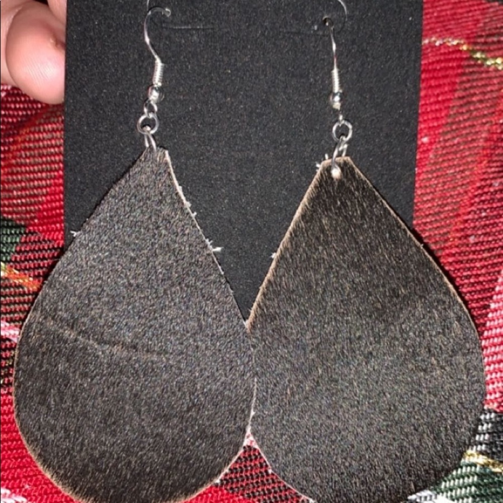 Cowhide earrings
